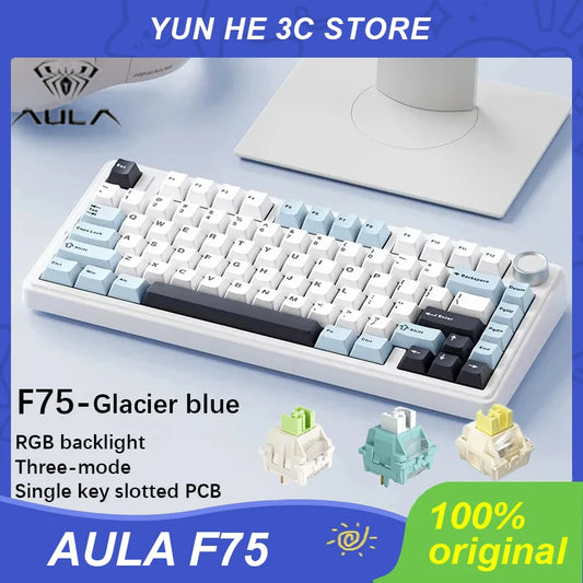 AULA F75 Mechanical Keyboard Wired/2.4G Wireless